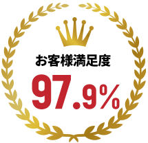 お客様満足度97%